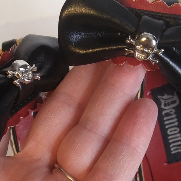 Demonia black burgundy Glam40  heels goth dark academia sexy vampiress size 7 - Picture 3 of 16